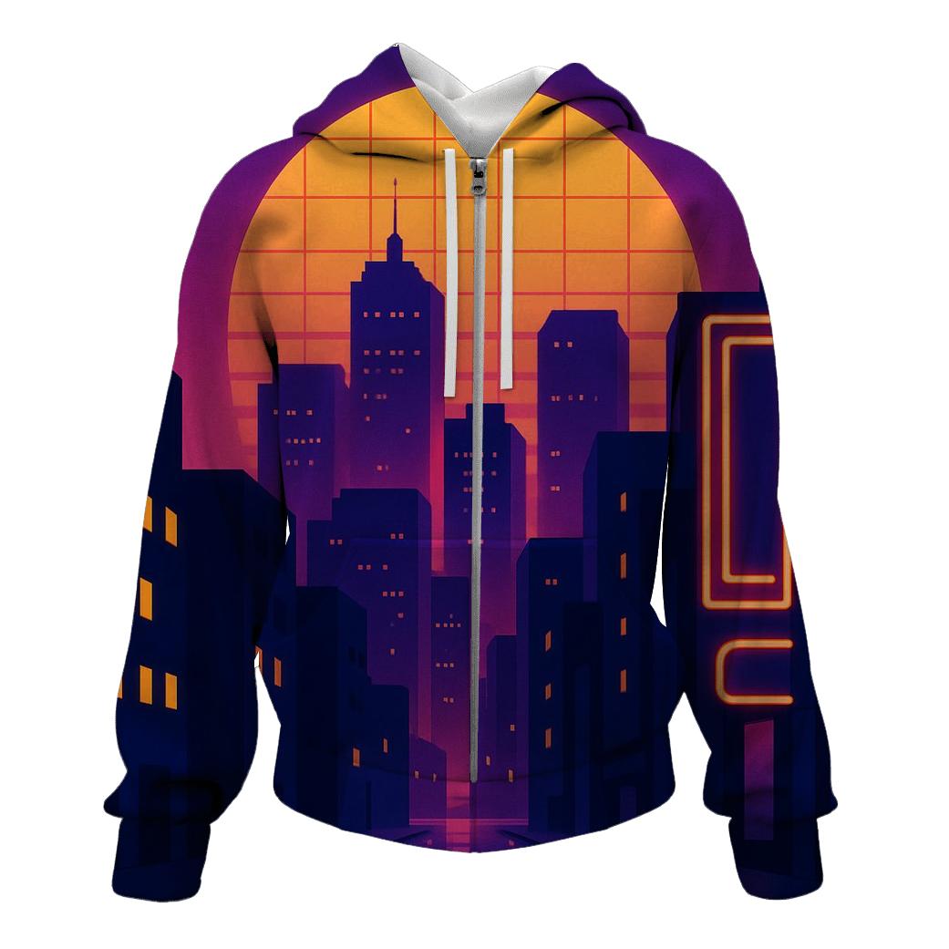 Synthwave Skyline hoodies fashion