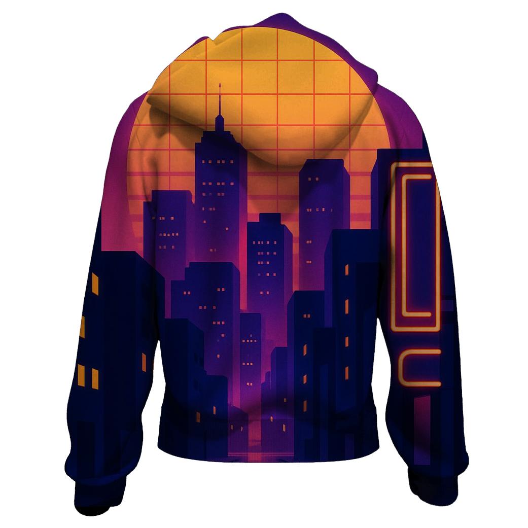 Synthwave Skyline hoodies fashion