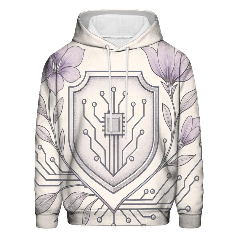 Floral Cyber Crest designer hoodies
