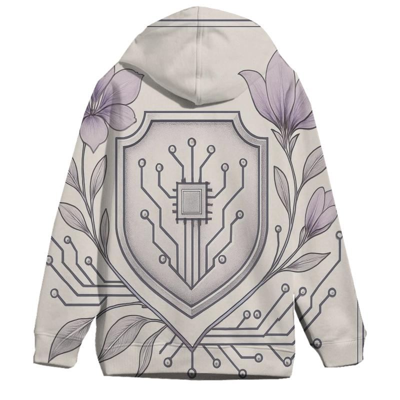 Floral Cyber Crest designer hoodies
