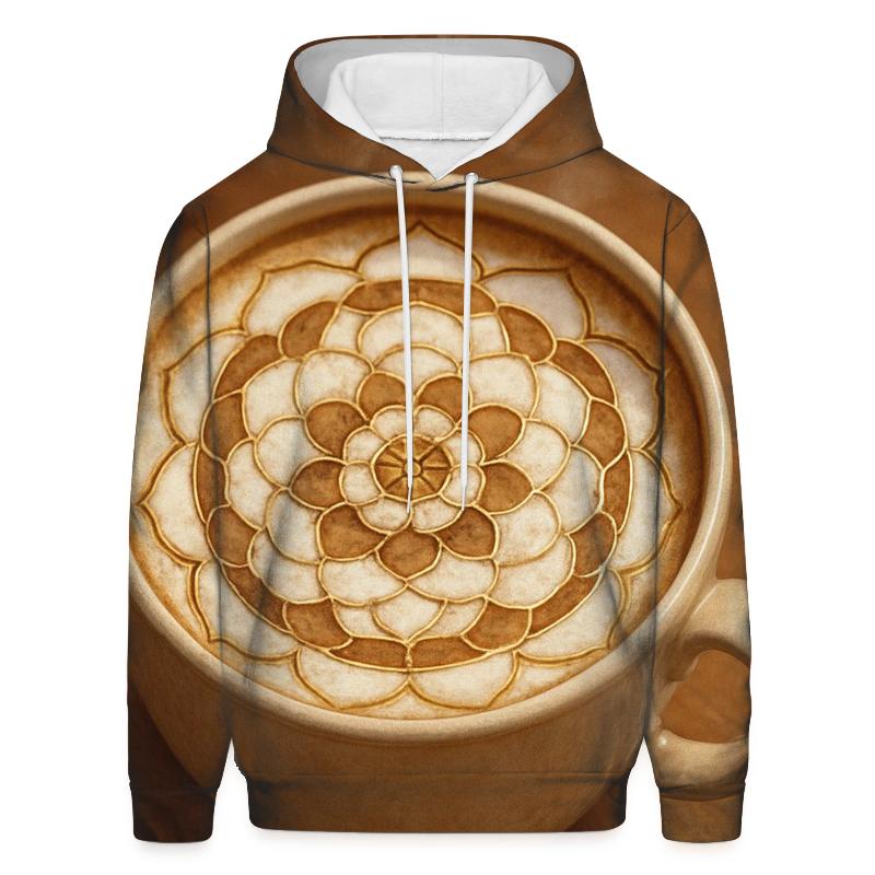 Latte Swirl Mosaic printed hoodies