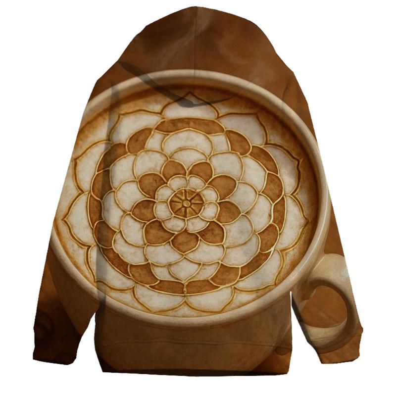 Latte Swirl Mosaic printed hoodies