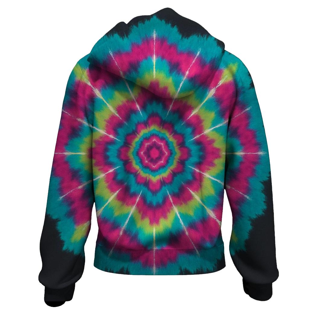 Mandala Neon Overdye printed hoodies