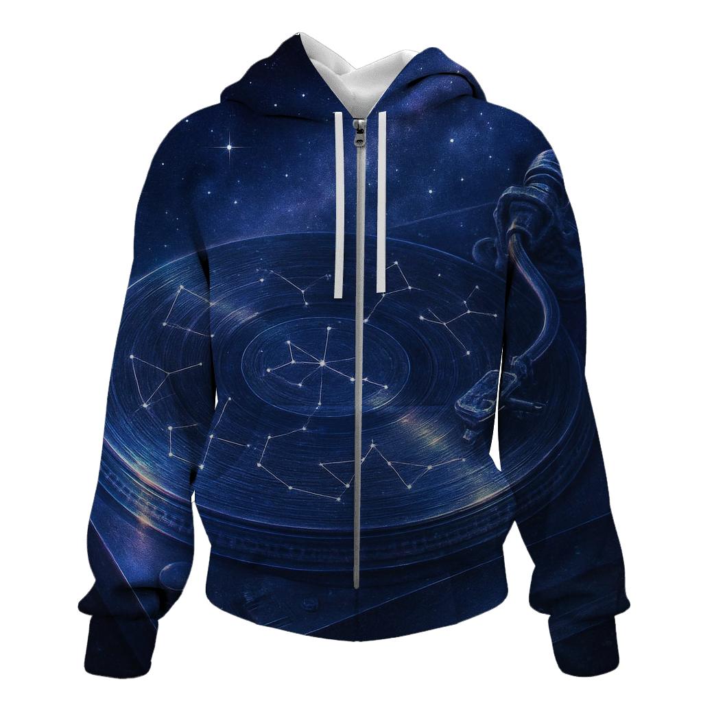 Turntable Constellation zip-up hoodies
