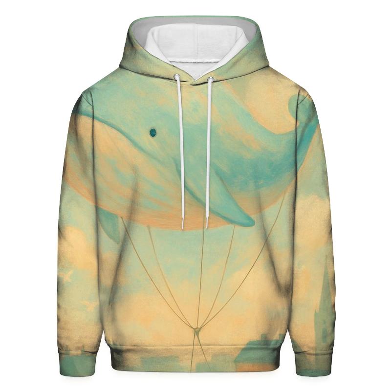 Surreal Balloon Whale zip-up hoodies