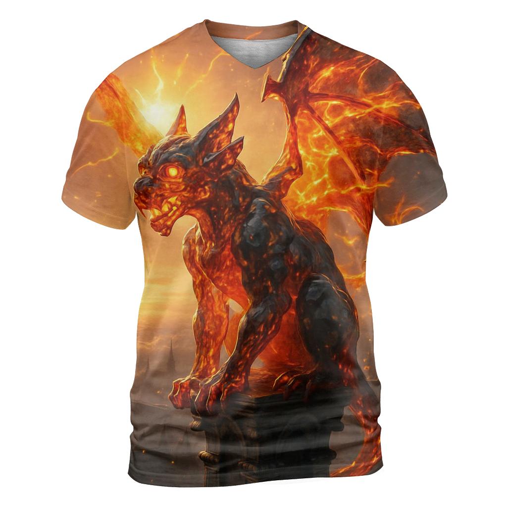 Sunforge Gargoyle vibrant all-over design tees