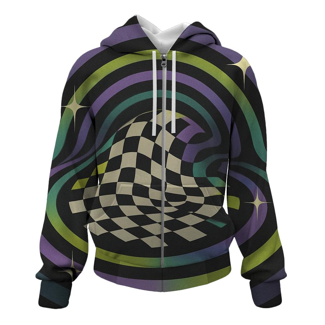 Hologram Checker Rhythm hoodie trends
