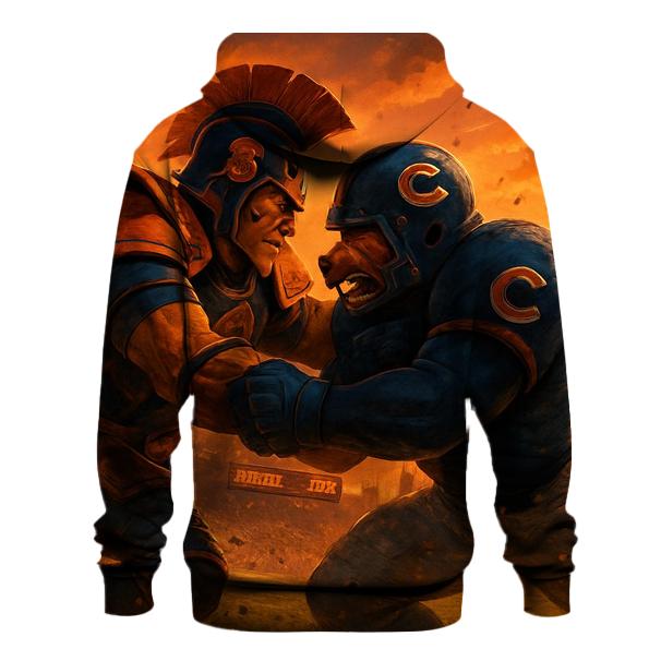 Sunset Gridiron Showdown custom hoodies