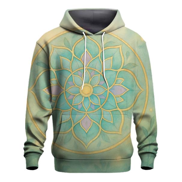 Luminous Mandala Garden graphic hoodies