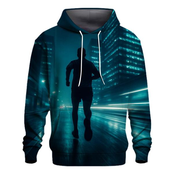Midnight Marathon Cityscape graphic hoodies