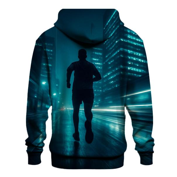 Midnight Marathon Cityscape graphic hoodies