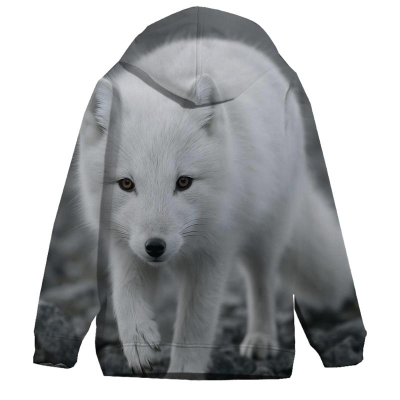 Tundra Forager Arctic Fox graphic hoodies