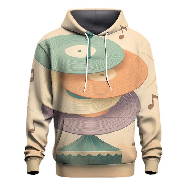 Vinyl Spiral Carousel heavyweight hoodies