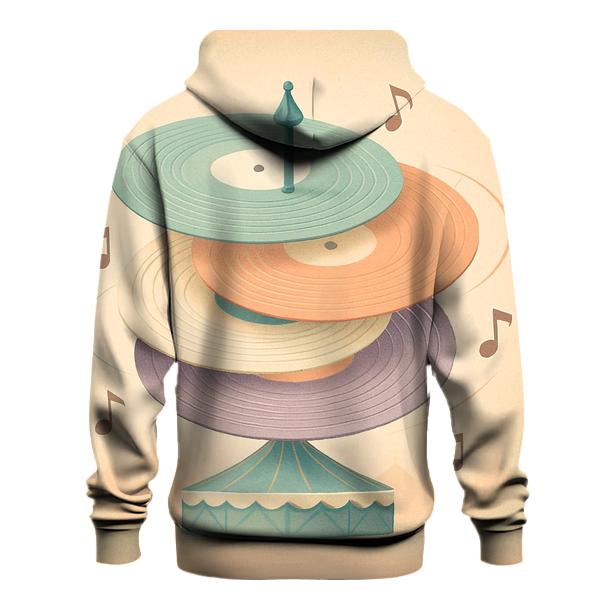 Vinyl Spiral Carousel heavyweight hoodies