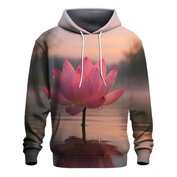 Lotus Pond Dawn Reflection graphic hoodies