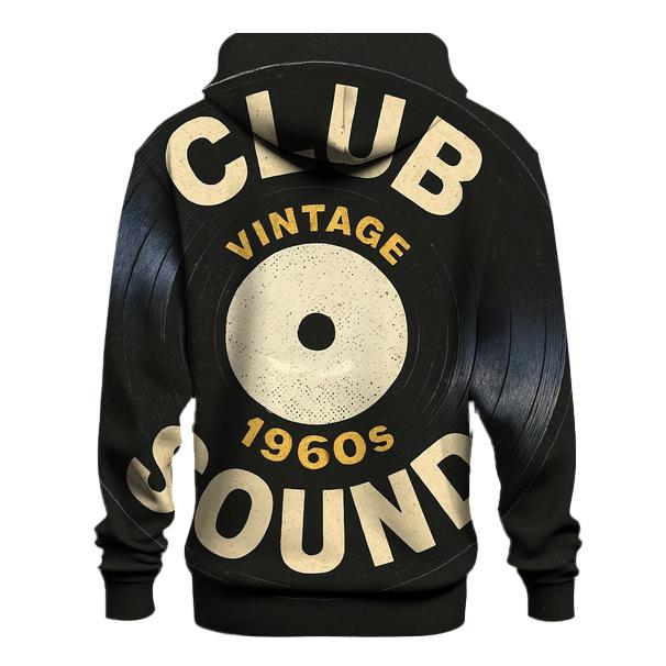 Vinyl Night Record Label pullover hoodies