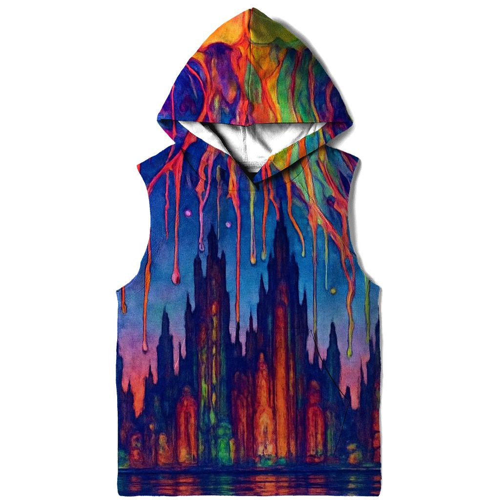 Neon Jelly Cathedral printed hoodies