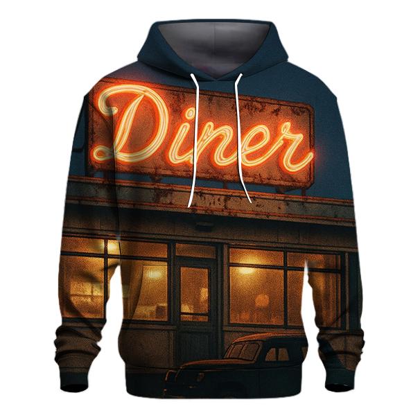 Diner Neon Evening Sign custom hoodies