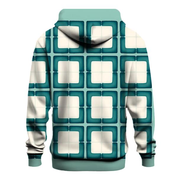 Itajime Teal Grid pullover hoodies