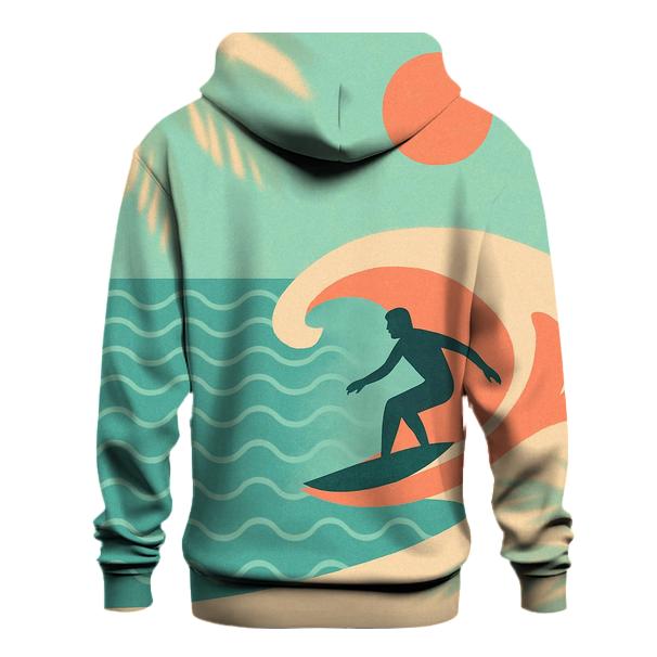 Coastal Surf Pattern premium hoodies