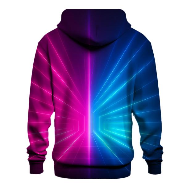Neon Meridian printed hoodies