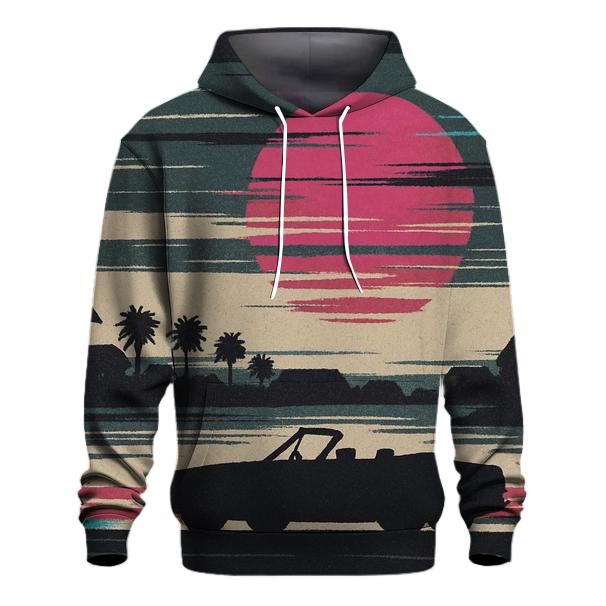 VHS Static Sunset hoodie designs