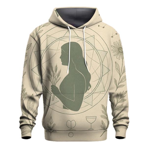Virgo Earth Healer Chart embroidered hoodies