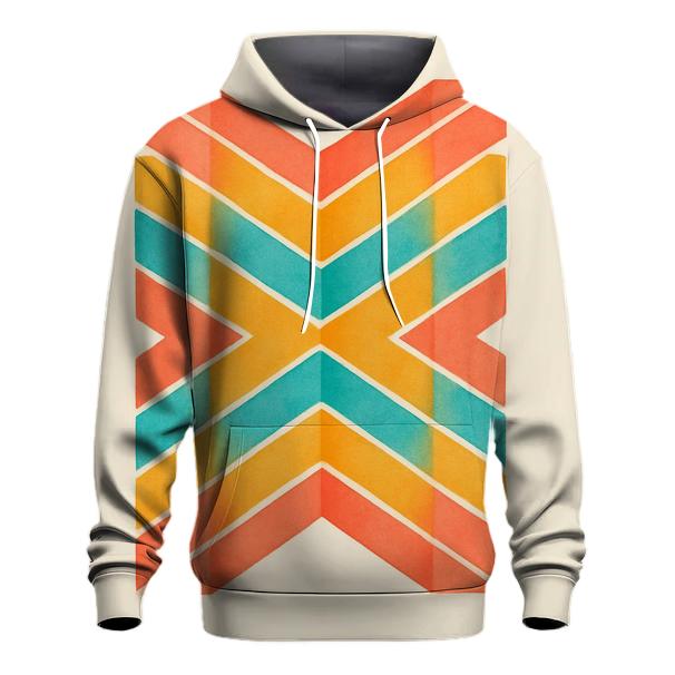 Chevron Coral Accordion printed hoodies