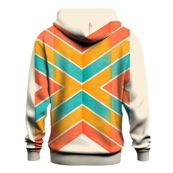 Chevron Coral Accordion printed hoodies