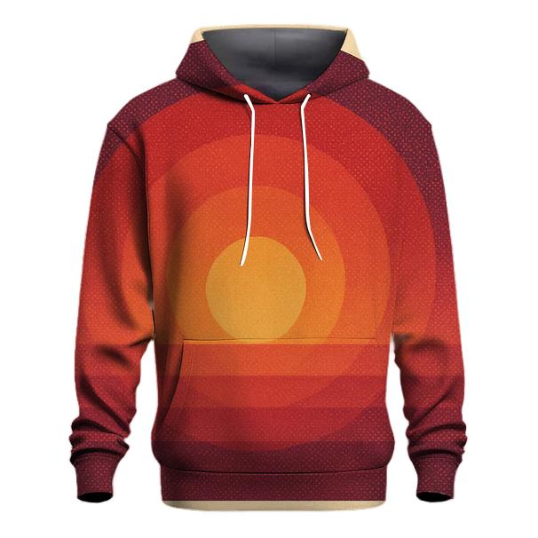 Retro Sunset Halftone hoodies fashion