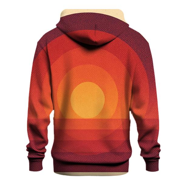 Retro Sunset Halftone hoodies fashion