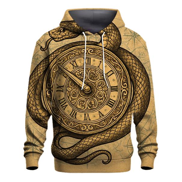 Gilded Chronograph Ouroboros graphic hoodies