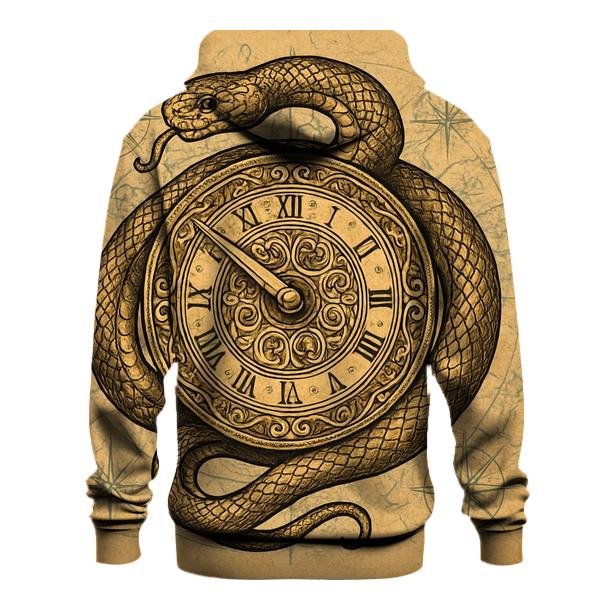 Gilded Chronograph Ouroboros graphic hoodies