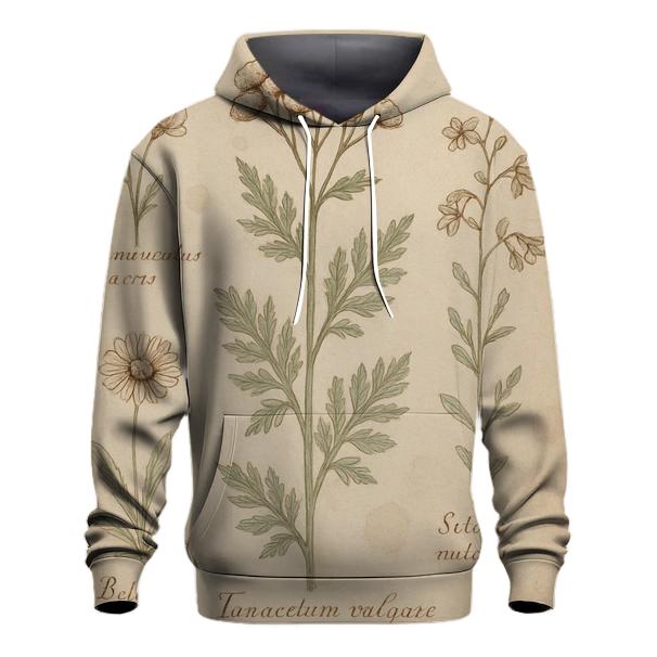 Faded Botanical Field Study embroidered hoodies