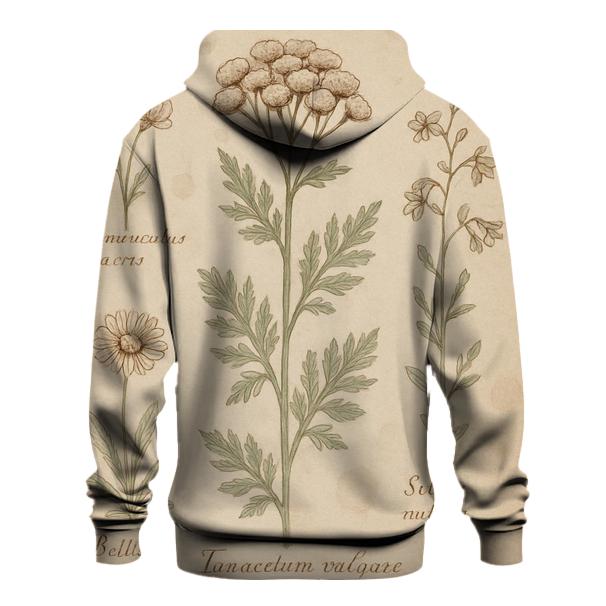 Faded Botanical Field Study embroidered hoodies