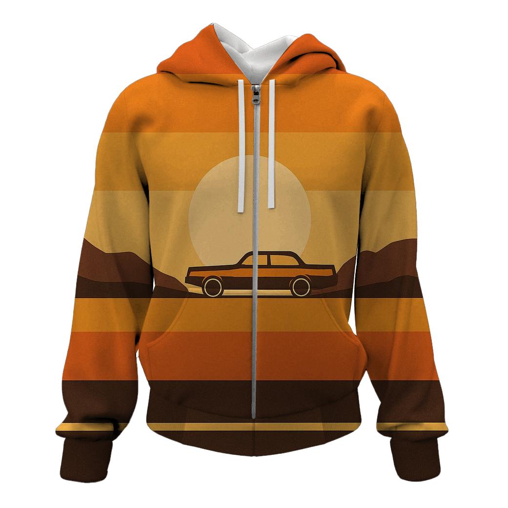 Sunset Stripe Horizon heavyweight hoodies