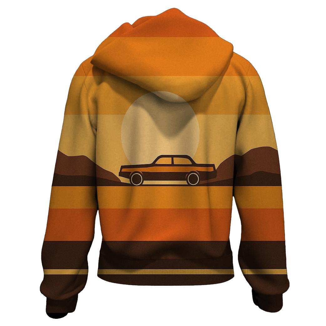 Sunset Stripe Horizon heavyweight hoodies