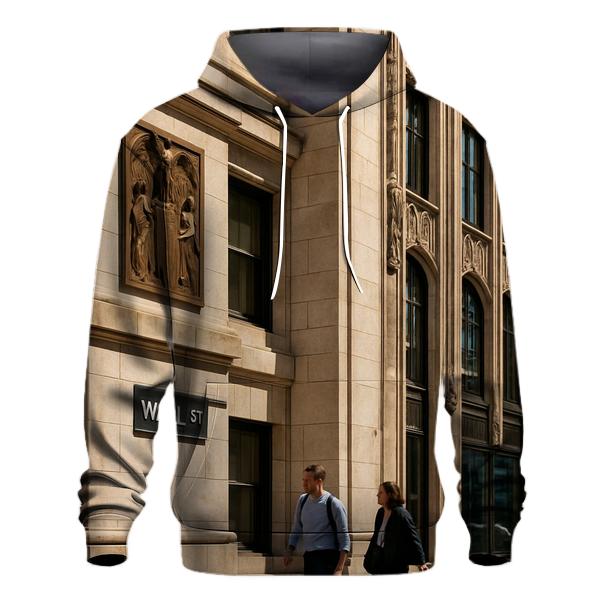 Noontime Architectural Study On Wall Street custom hoodies