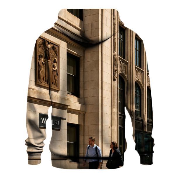 Noontime Architectural Study On Wall Street custom hoodies