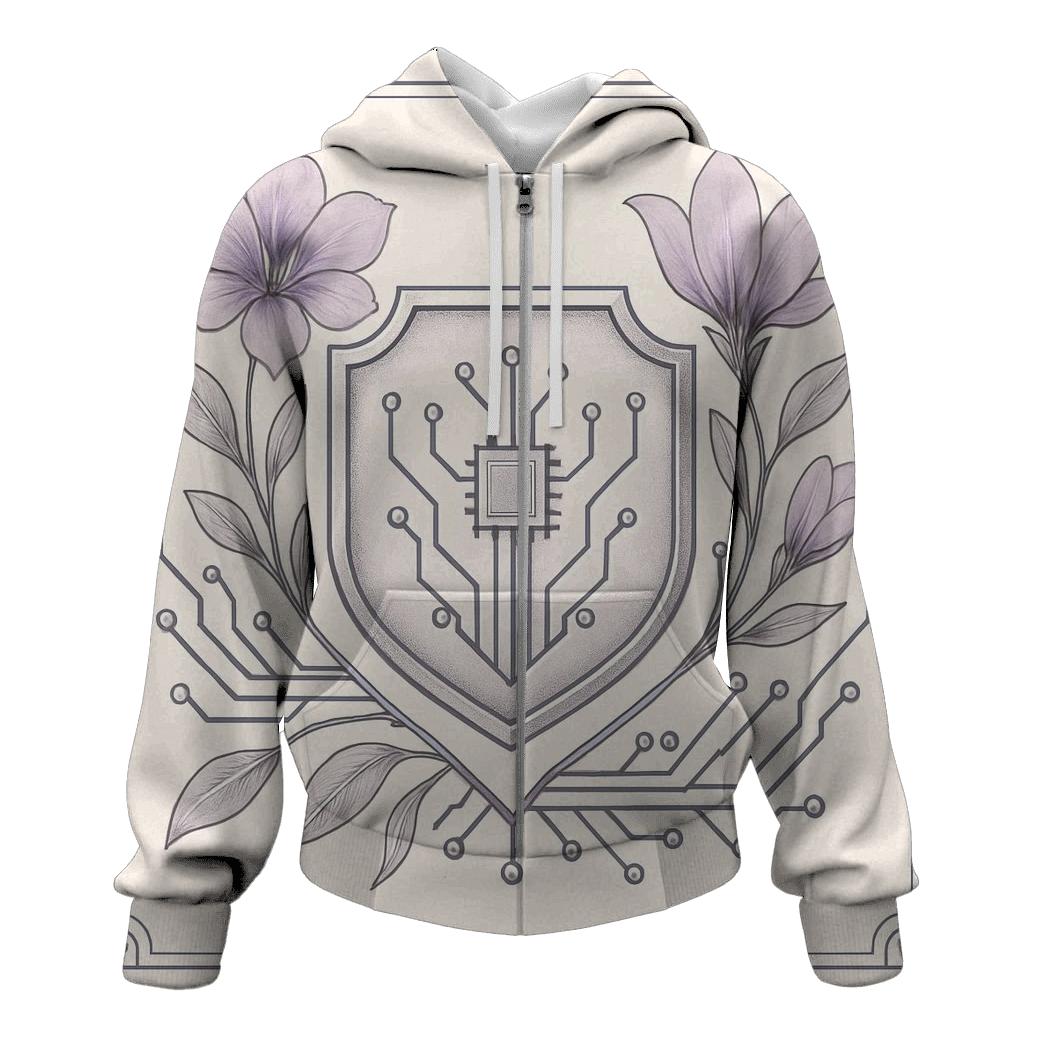 Floral Cyber Crest designer hoodies