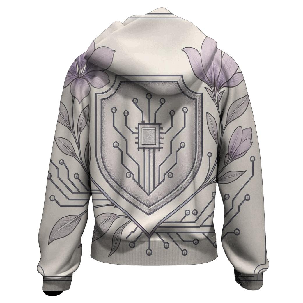 Floral Cyber Crest designer hoodies