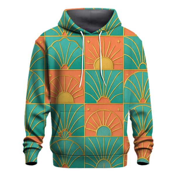 Electric Miami Tiles pullover hoodies