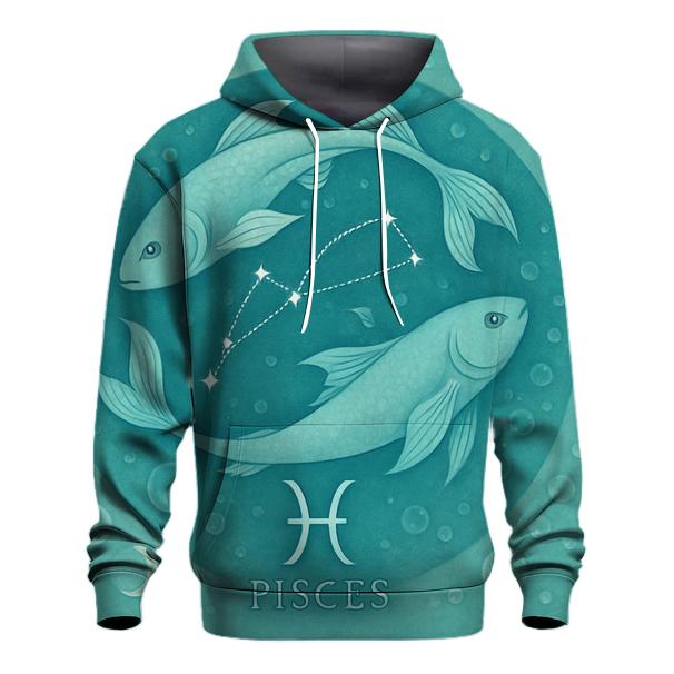 Pisces Cosmic Dual Fish Dream custom hoodies