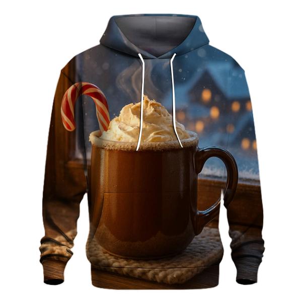 Hot Cocoa On Frosted Windowsill lightweight hoodies