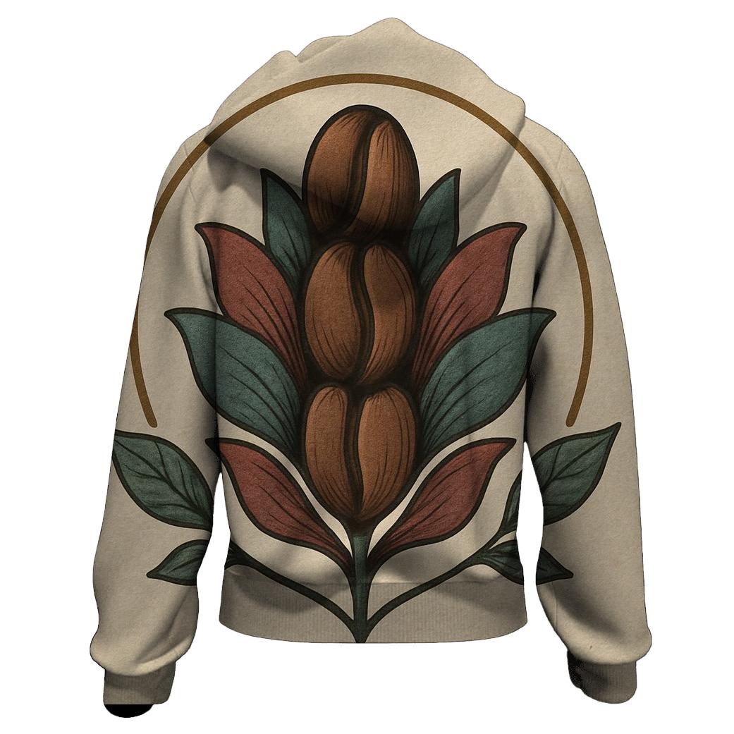 Bean Bloom Emblem embroidered hoodies