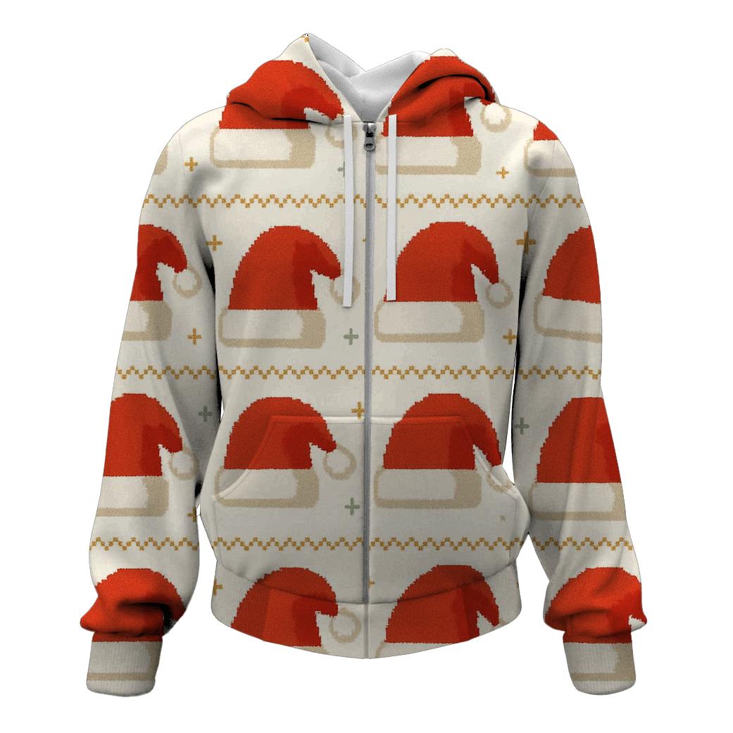 Santa Hat Scatter Bands Design hoodie styles