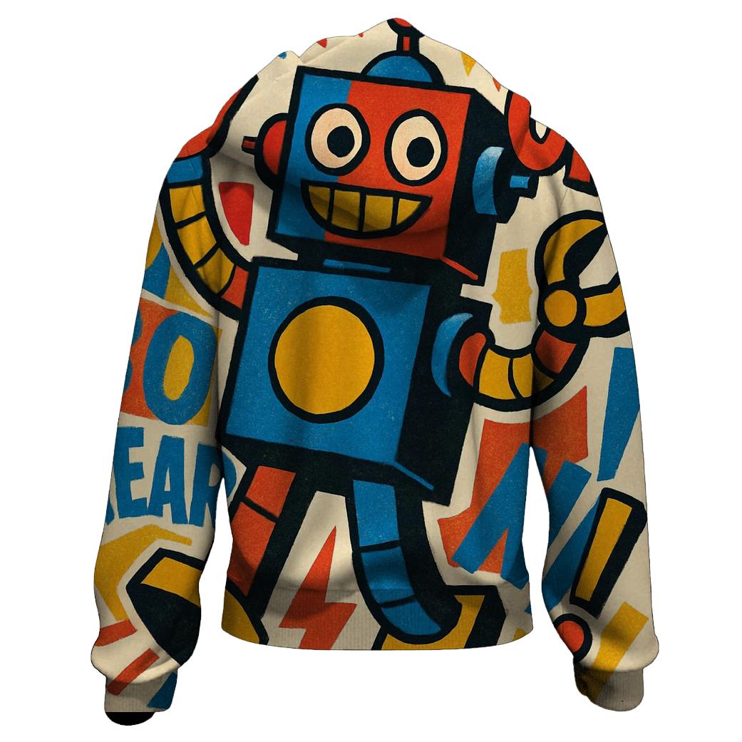 Pop Collage Robot hoodie styles