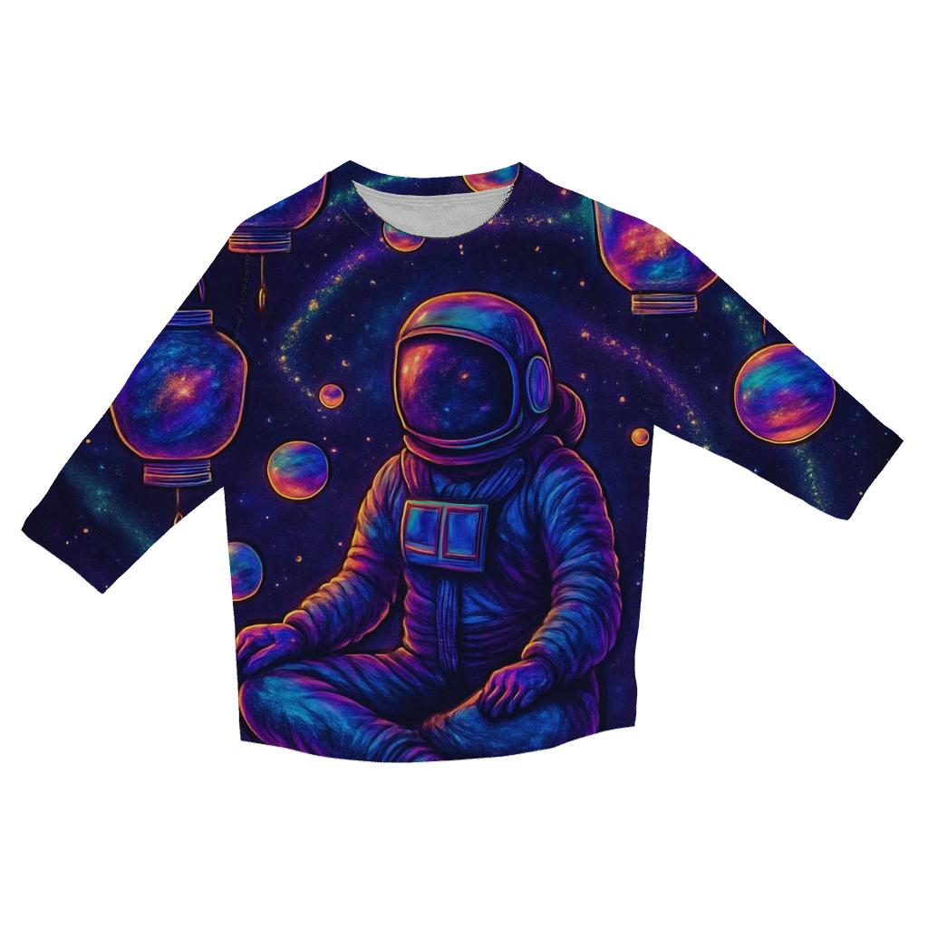 Orbiting Lanterns casual three quarter sleeve shirts