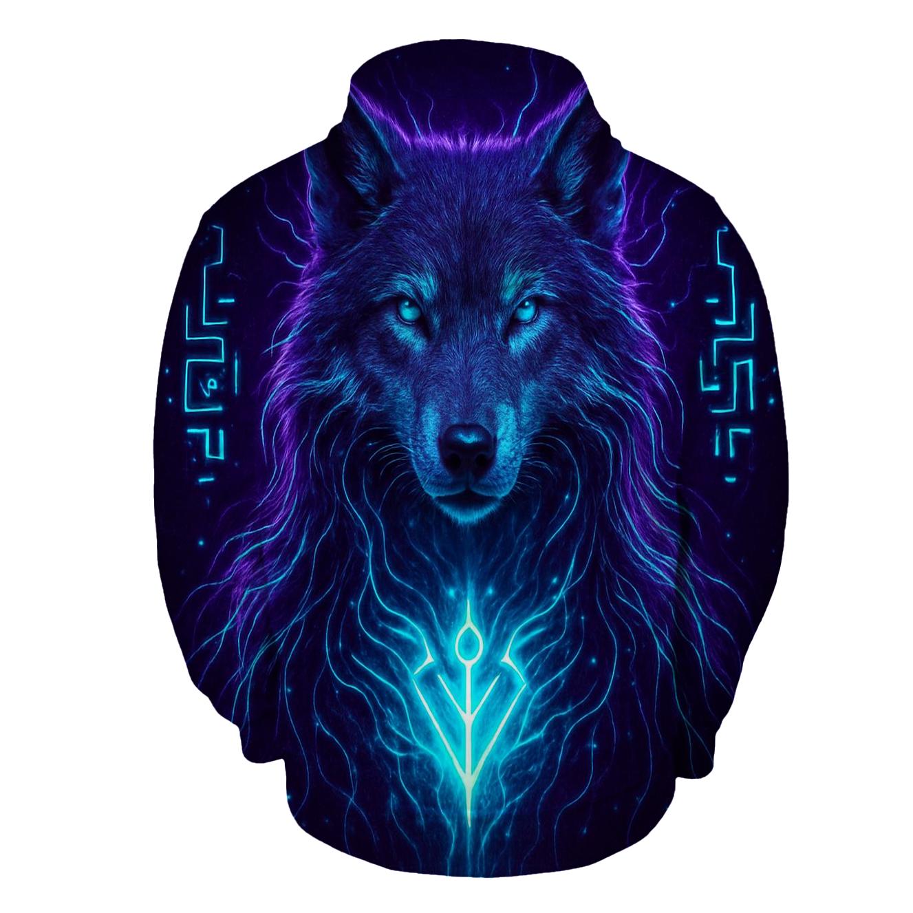 Violet Circuit Spirit embroidered hoodies