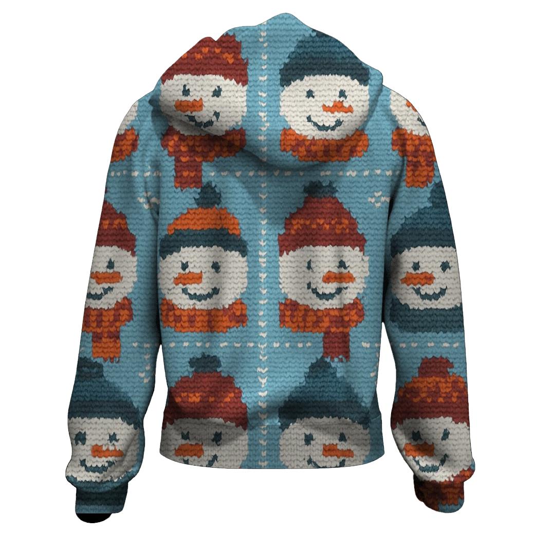 Snowman Scarf Grid Design designer hoodies